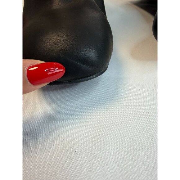 Torrid Ankle Boots Womens Size 8.5WW Black Faux Leather Block Heel Shoes - Picture 13 of 14